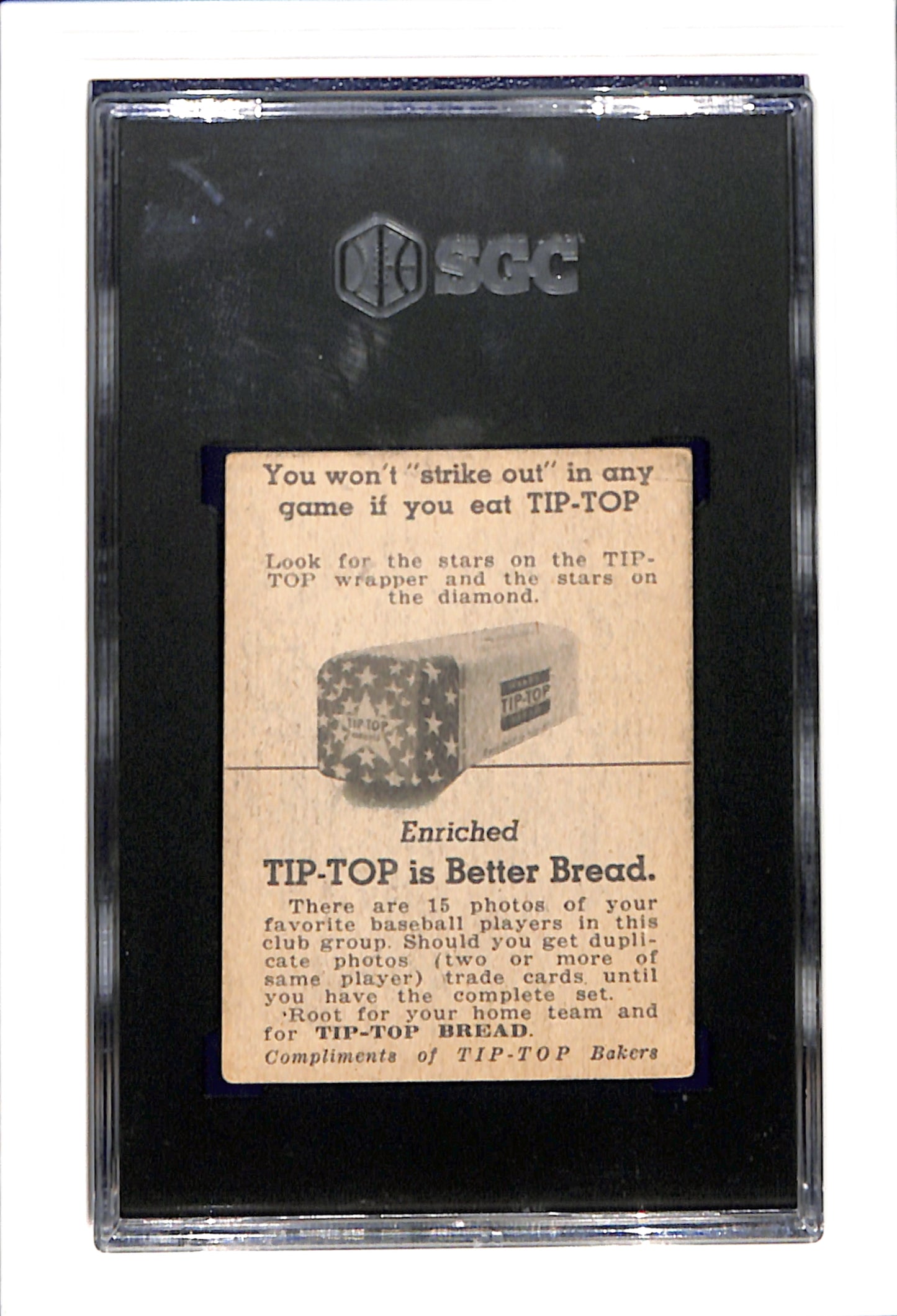 1947 Tip Top Bread Marty Marion SGC 3 Rare Issue! SN 4464159