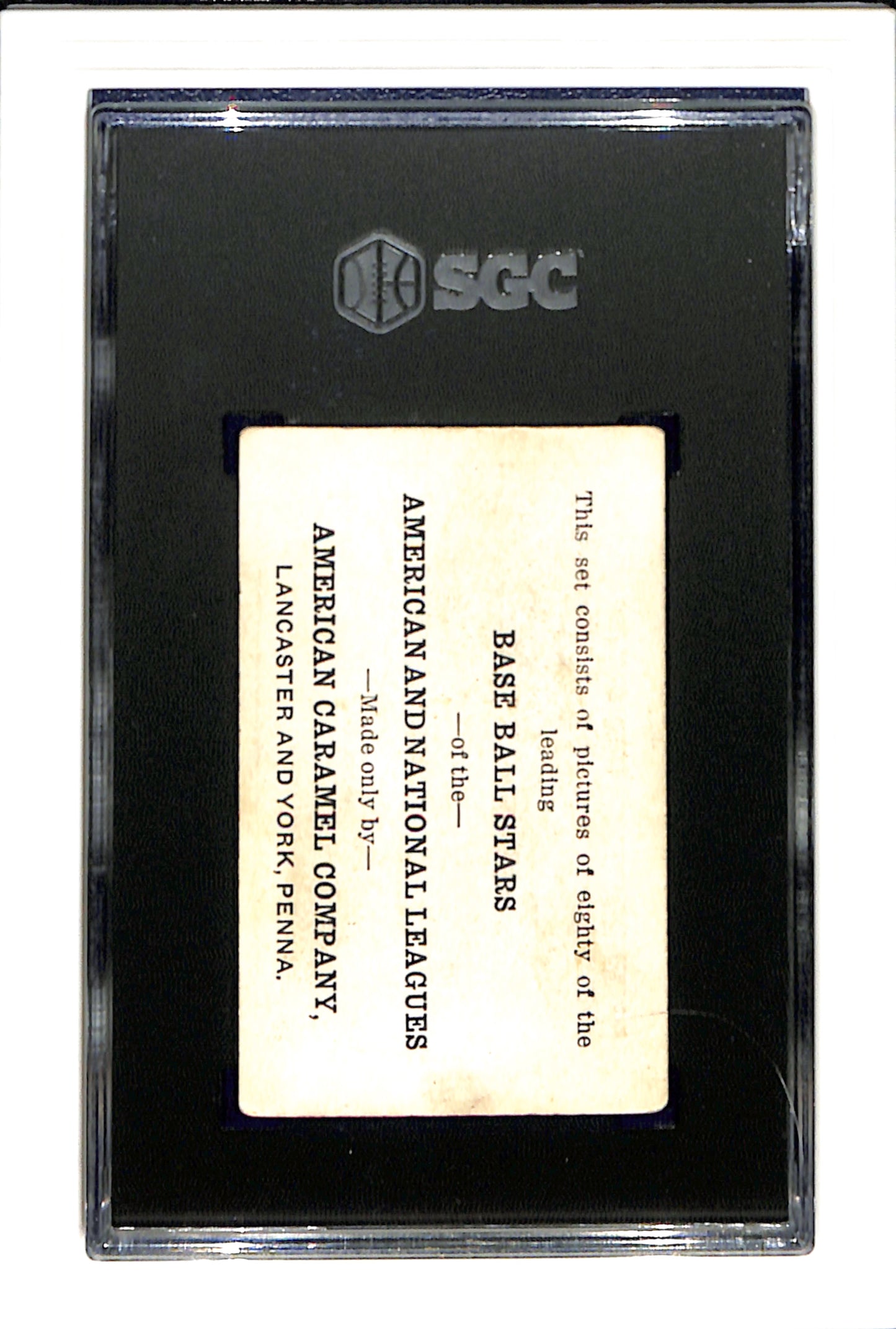 1921 E121 American Caramel Chester Thomas SGC 3 SN 9854787