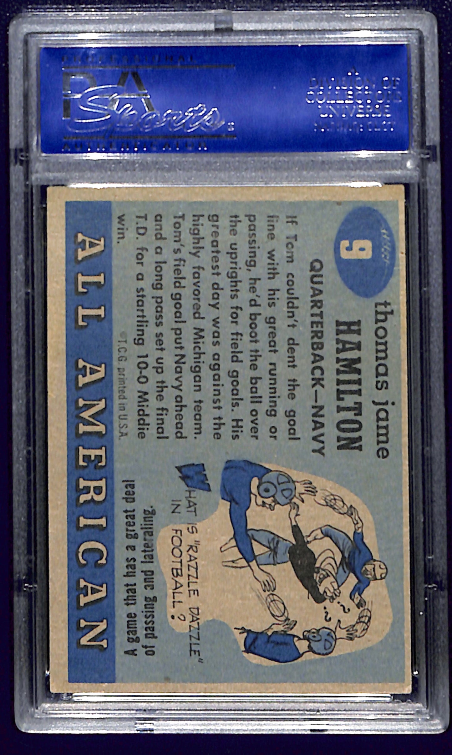 1955 Topps All American #9 Tom Hamilton PSA 5