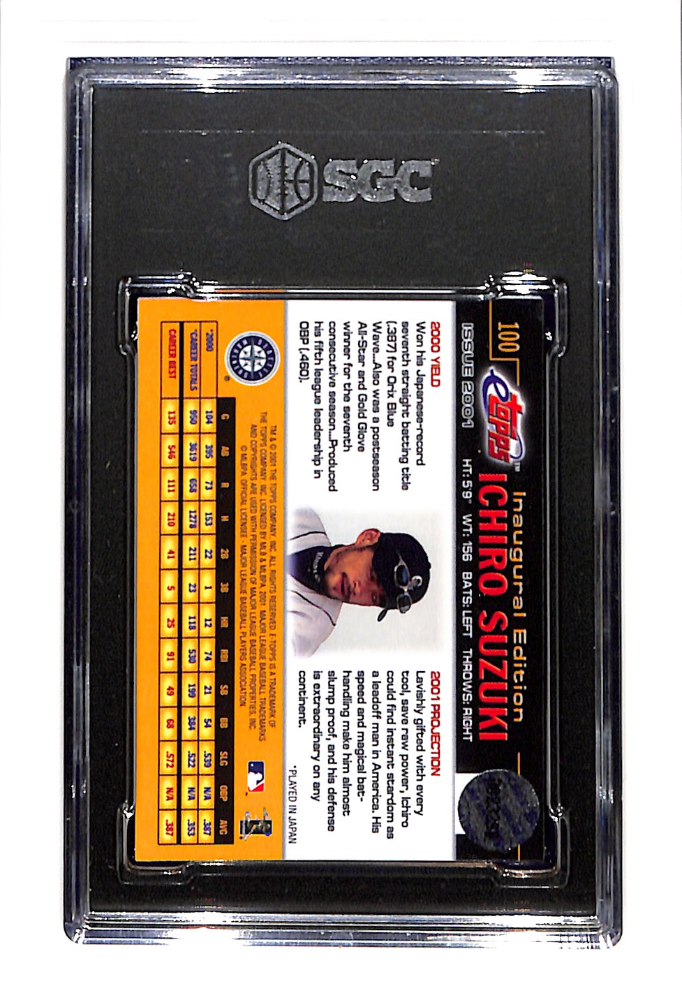 2001 Etopps #100 Ichiro Suzuki SGC 7