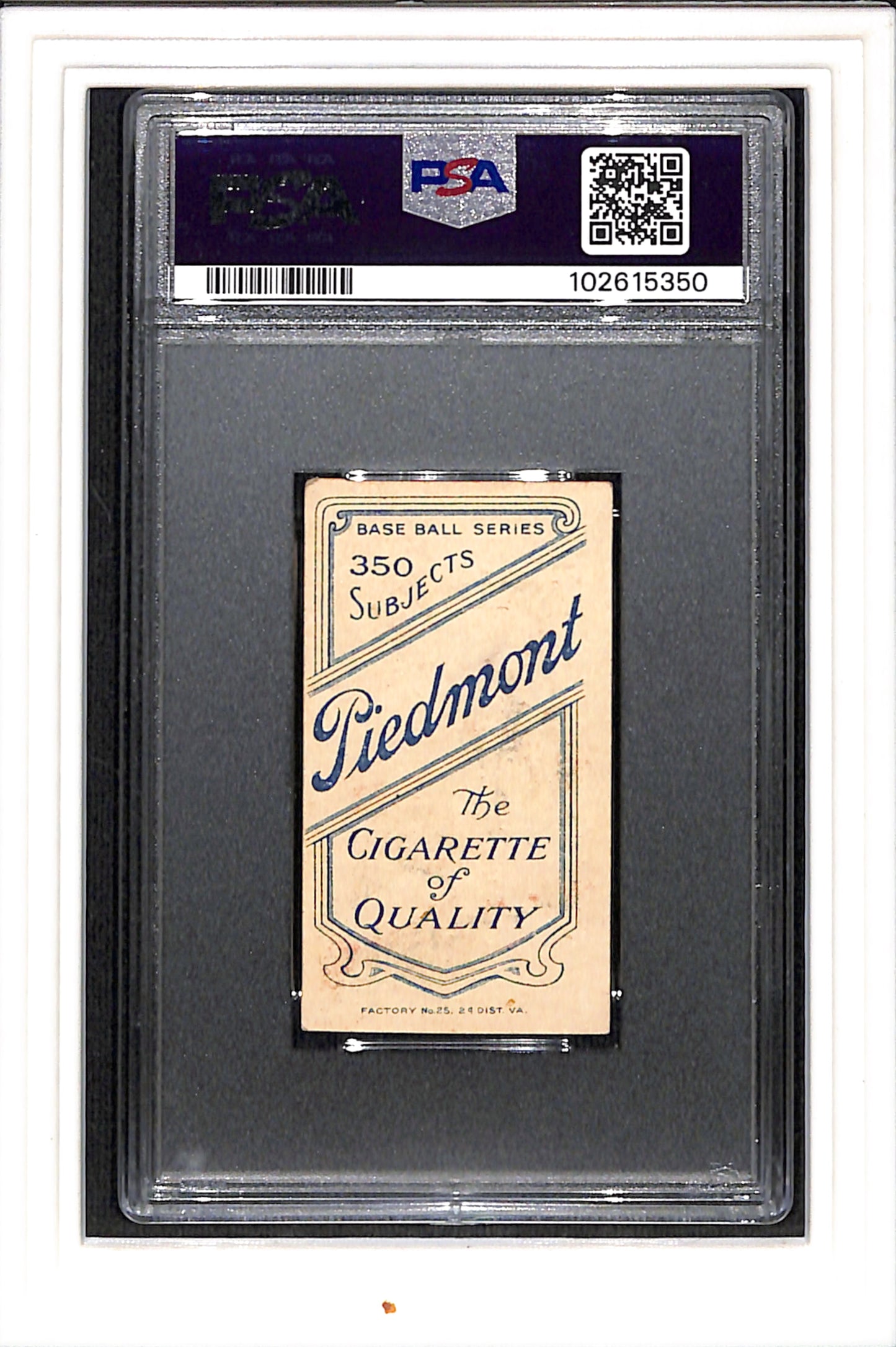 1909 T206 Orval Overall Hand Face Level PSA 4 SN 102615350