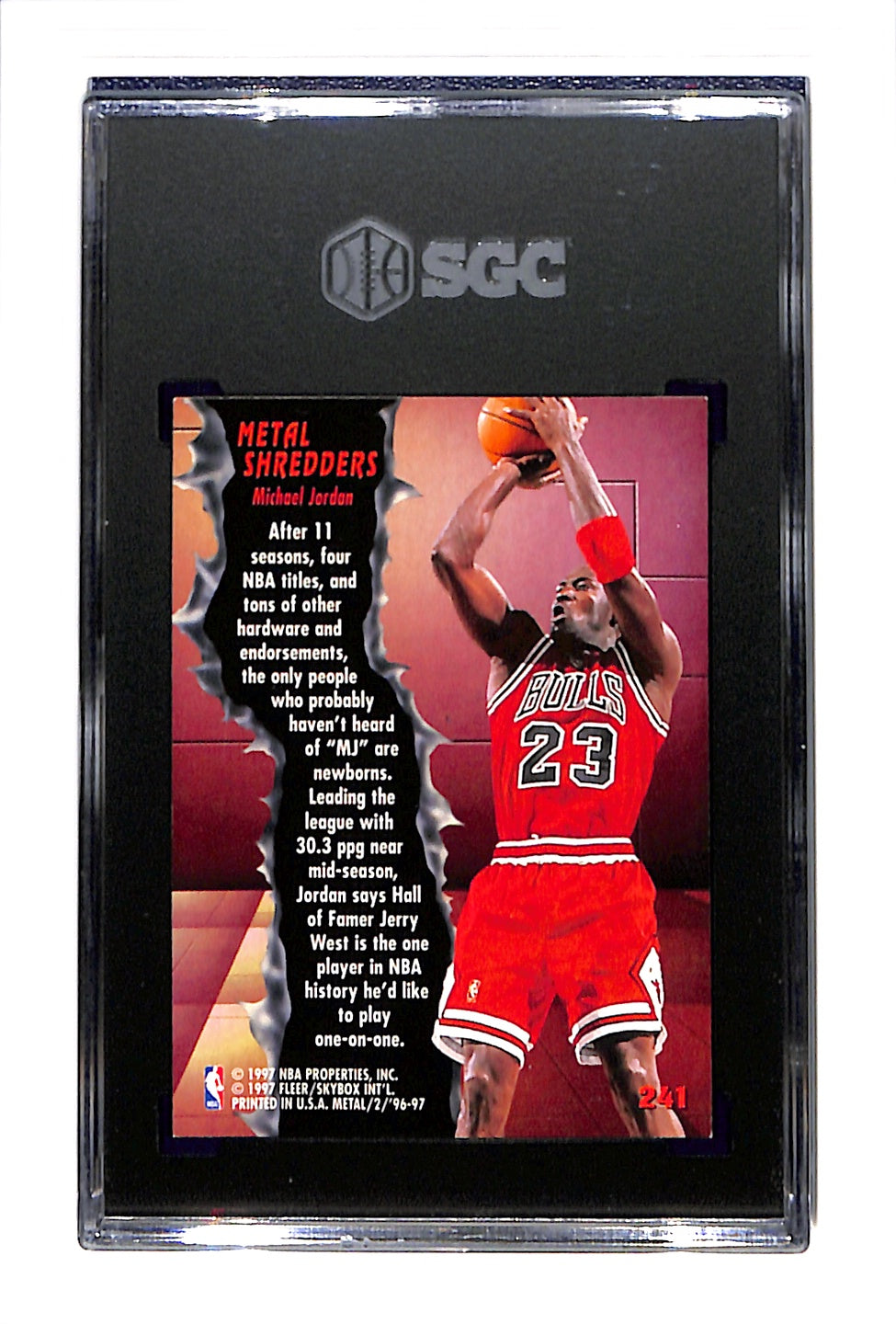1996-97 Fleer Metal - #241 Michael Jordan Metal Shredders SGC 8.5 🔥 Chicago Bulls