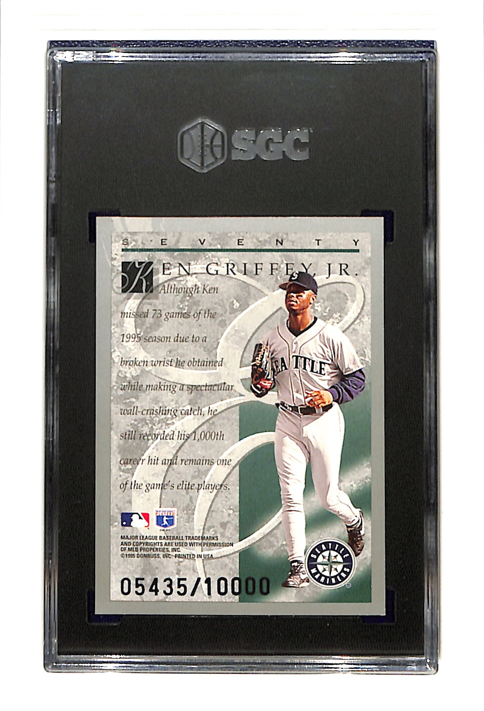 1996 Donruss #70 Ken Griffey Jr. Elite 5435/10000 SGC 7 SN 6407837