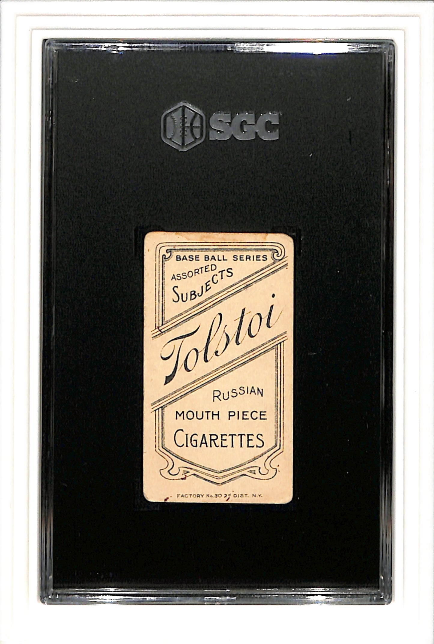 1909-11 T206 Wildfire Schulte Back View Tolstoi SGC 1.5 SN 2620584