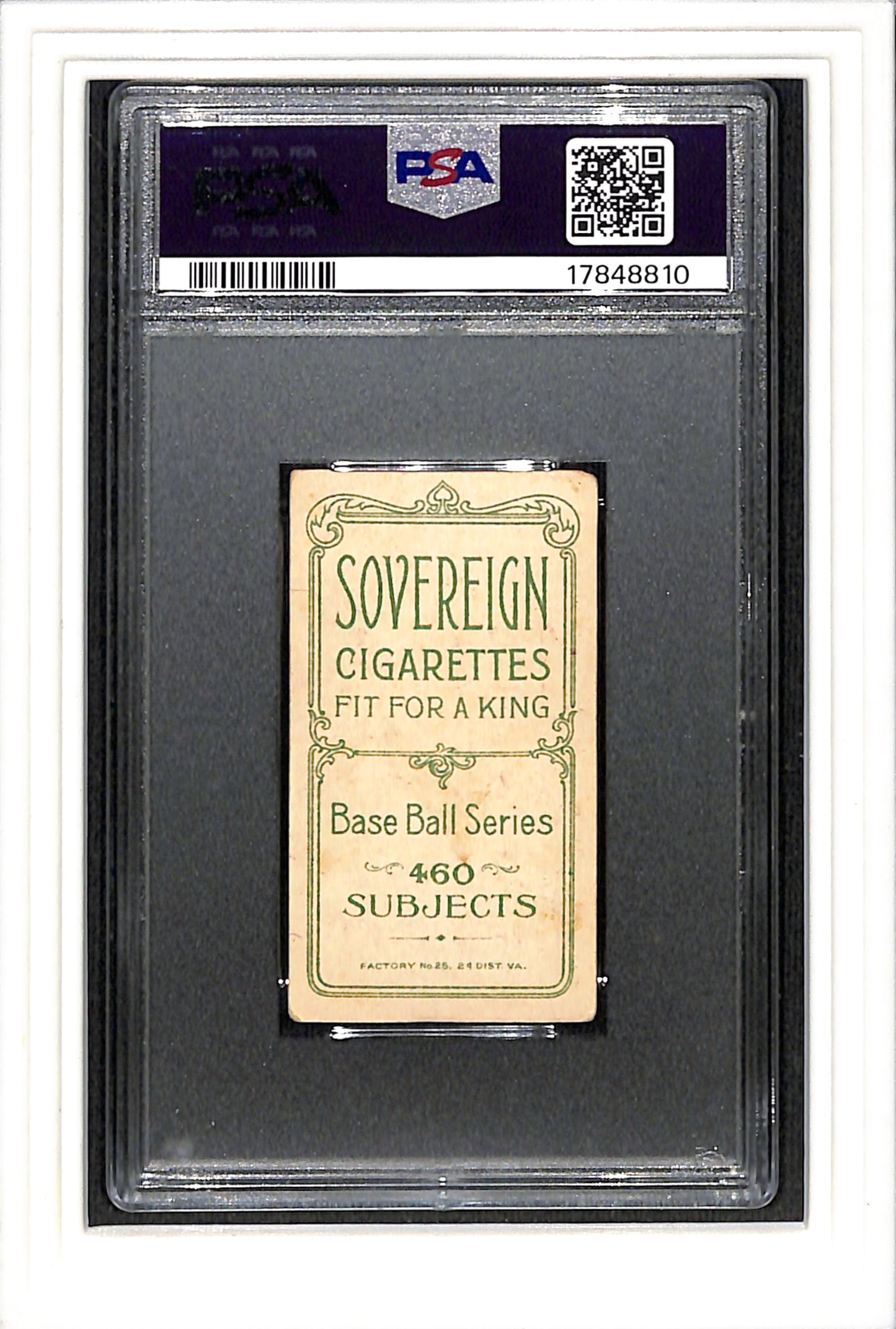 1909 T206 Sovereign 460 Hal Chase Portrait Blue PSA 4 SN 17848810