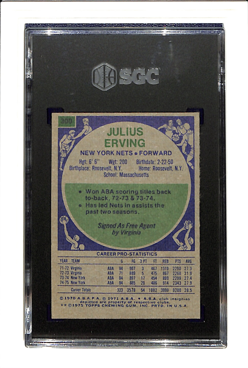 1975-76 Topps #300 Julius Erving AS SGC 6.5 SN 5985517