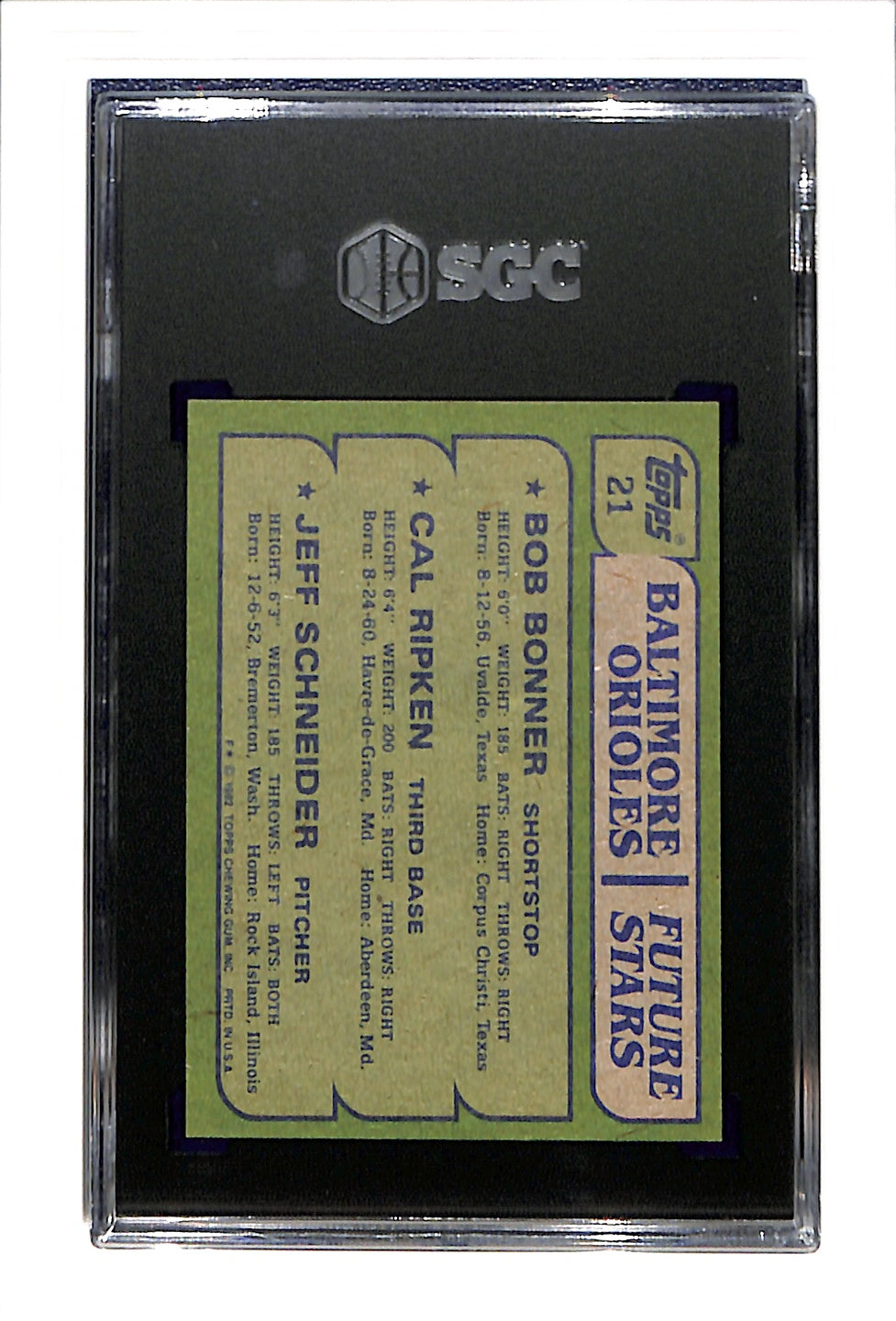 1982 Topps #21 Cal Ripken RC SGC 7.5