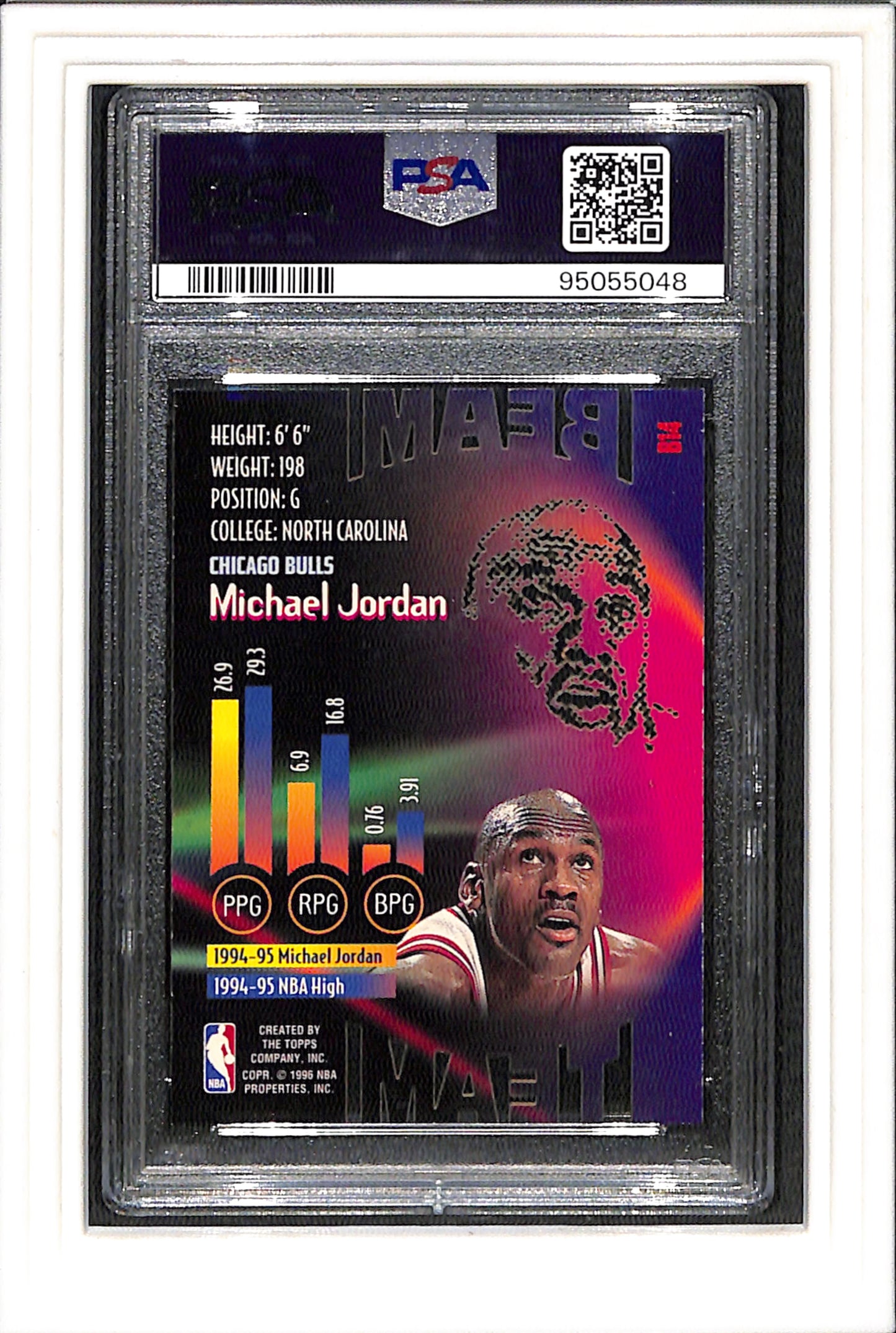 1995-96 Topps Stadium Club - Beam Team Michael Jordan #B14 PSA 7 SN 95055048