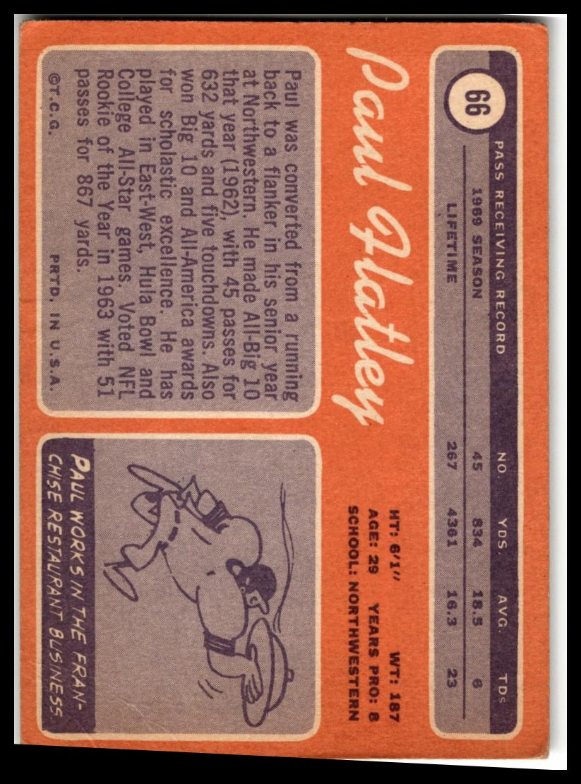 1970 Topps #66 Paul Flatley