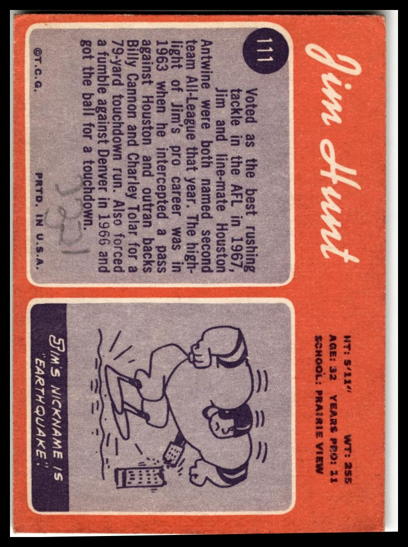 1970 Topps #111 Jim Hunt