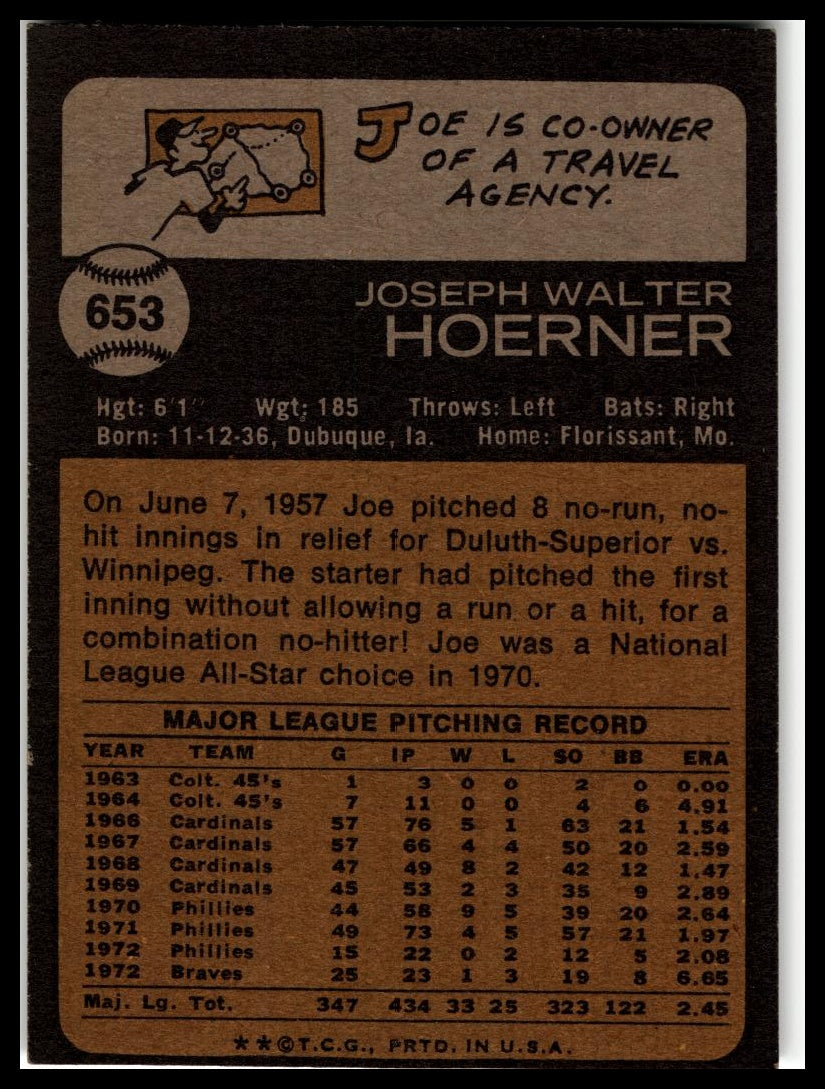 1973 Topps #653 Joe Hoerner