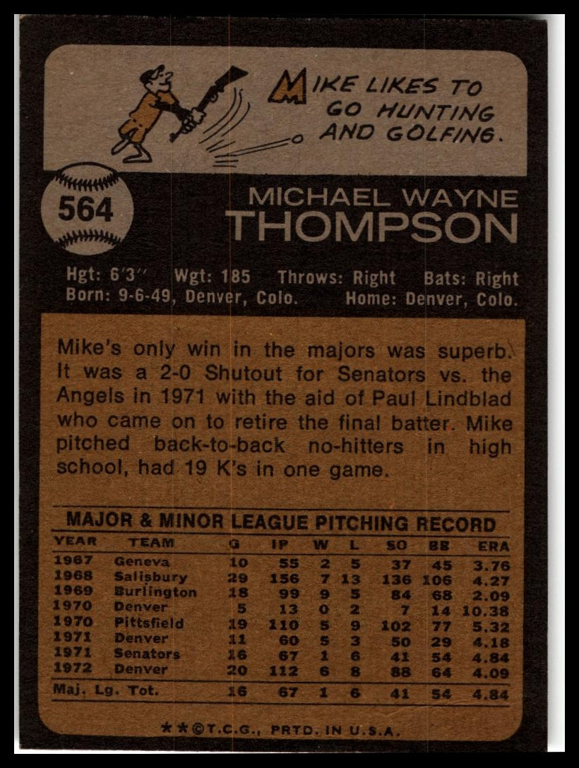 1973 Topps #564 Mike Thompson