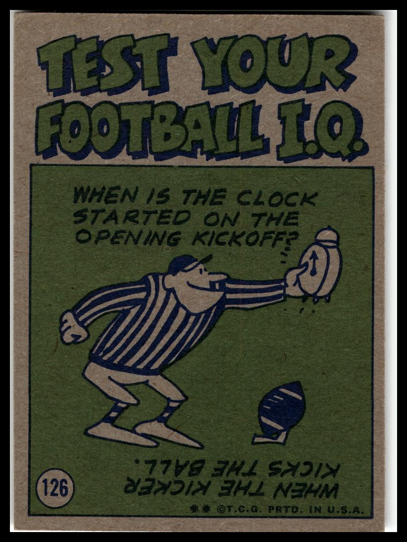 1972 Topps #126 John Riggins