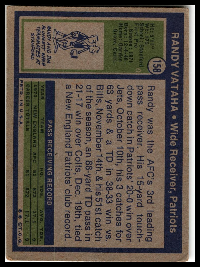 1972 Topps #158 Randy Vataha