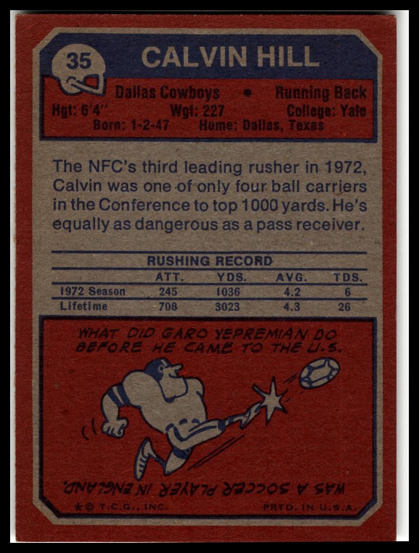 1973 Topps #35 Calvin Hill Excellent