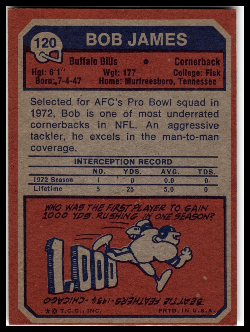 1973 Topps #120 Bob James Excellent
