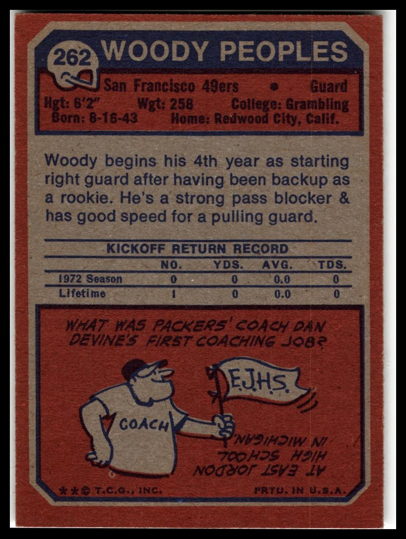 1973 Topps #262 Woody Peoples Excellent
