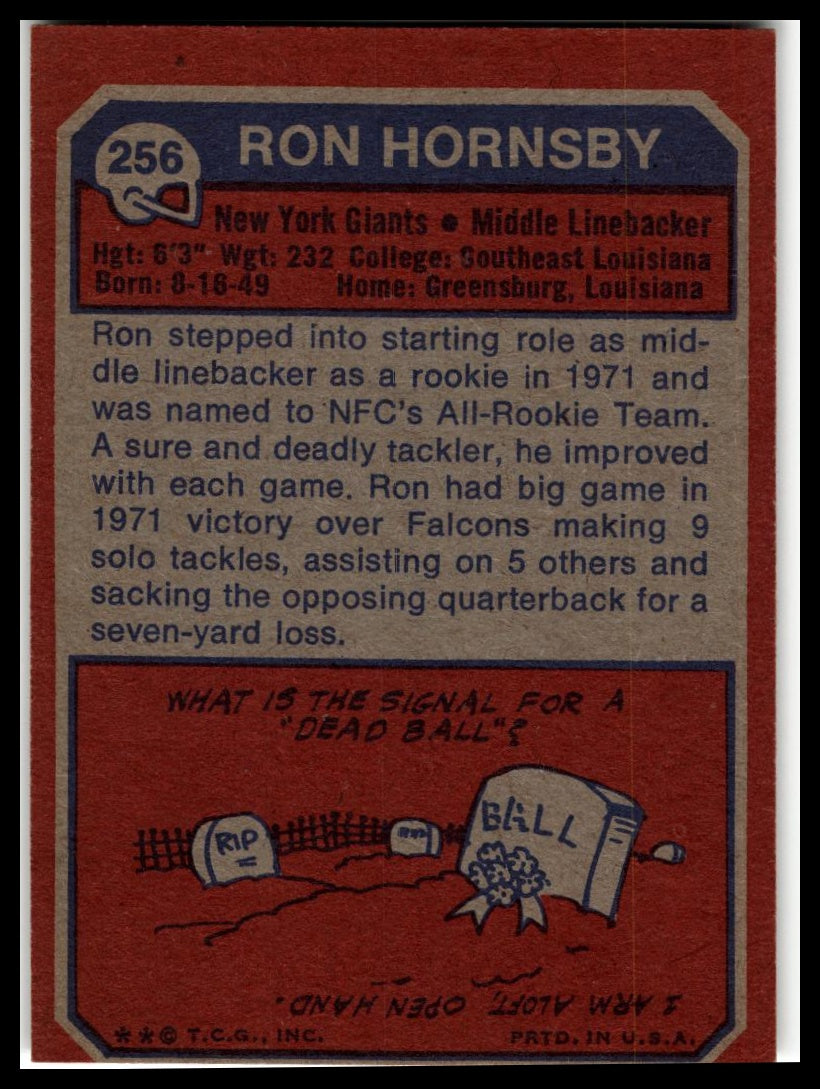 1973 Topps #256 Ron Hornsby Excellent
