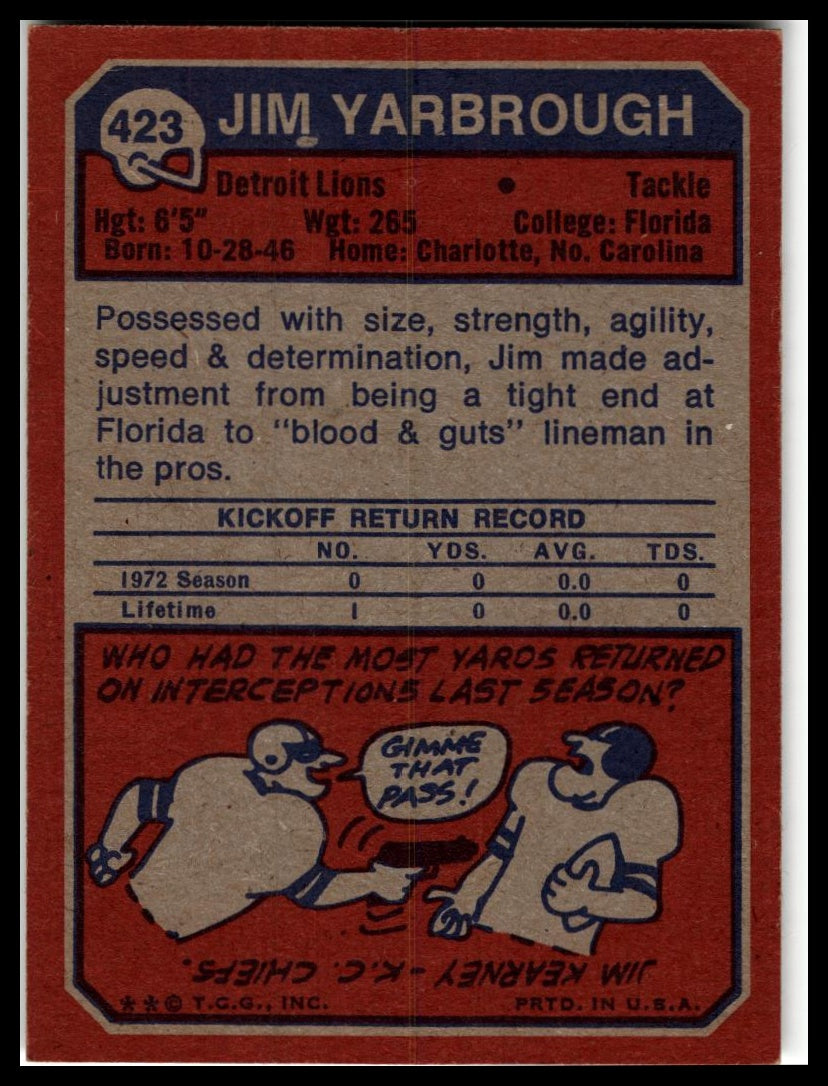 1973 Topps #423 Jim Yarbrough Excellent
