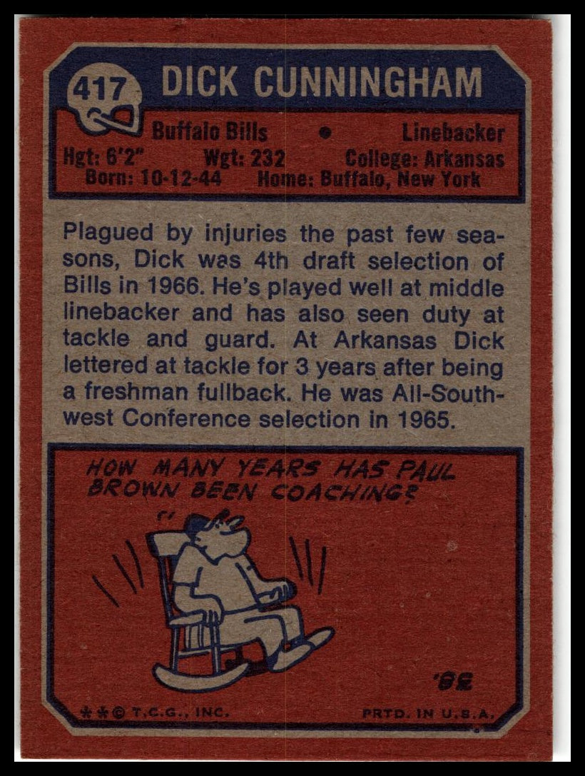 1973 Topps #417 Dick Cunningham Excellent