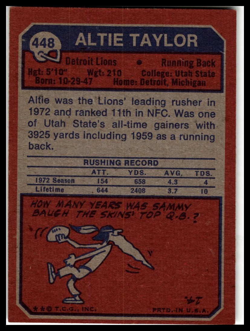 1973 Topps #448 Altie Taylor Excellent
