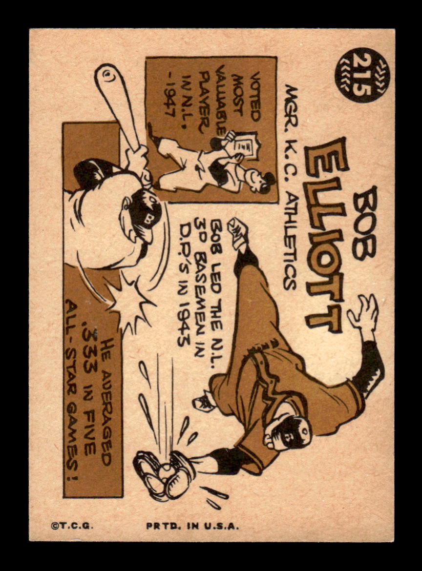1960 Topps #215 Bob Elliott - Kansas City Athletics EX