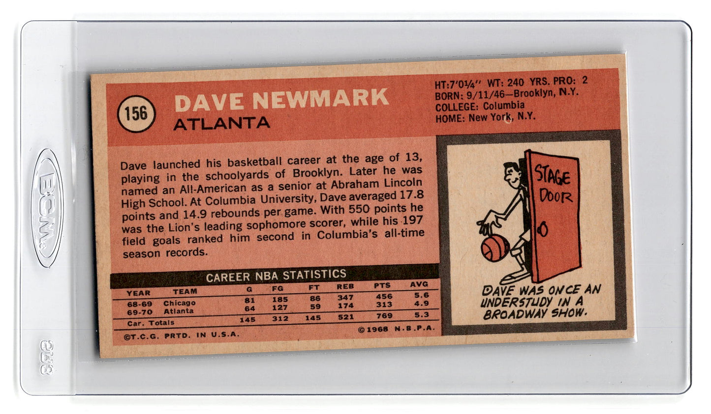 1970-71 Topps #156 Dave Newmark - Atlanta Hawks exmt