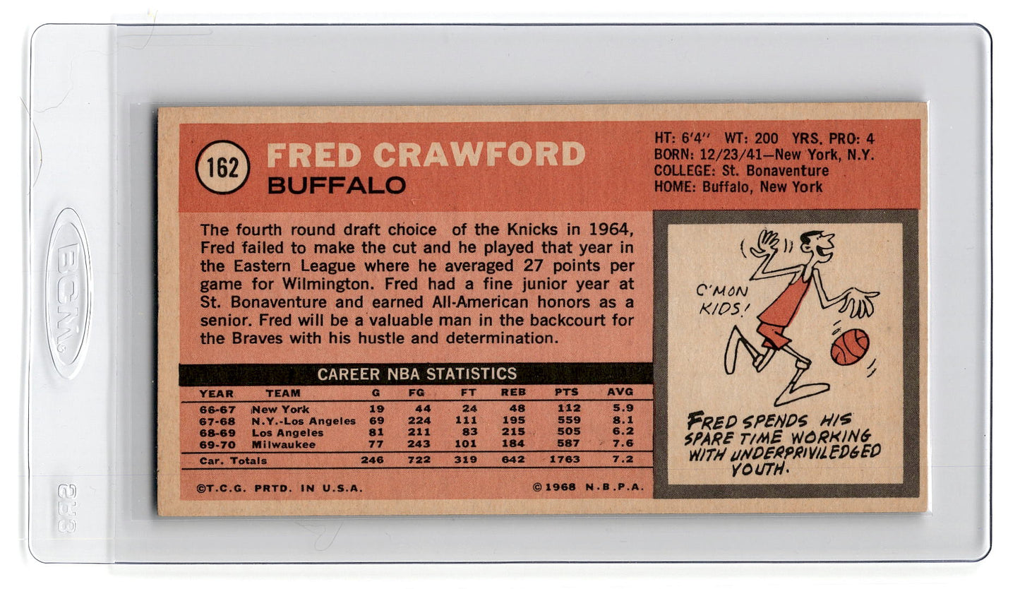 1970-71 Topps #162 Fred Crawford - Buffalo Braves ex