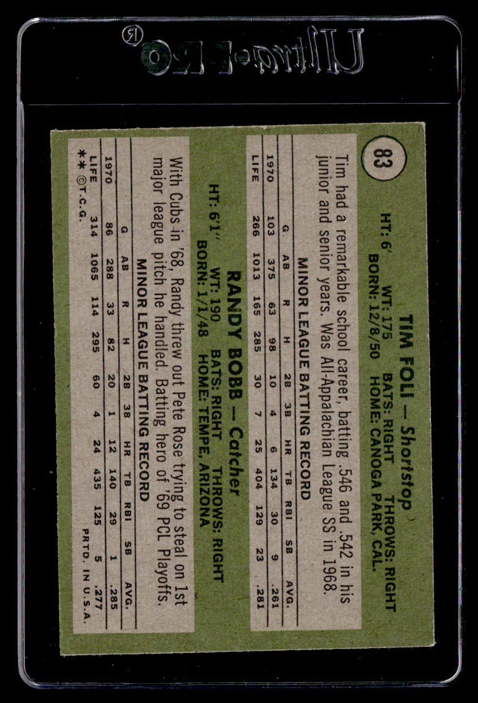 1971 Topps #83 Tim Foli EX