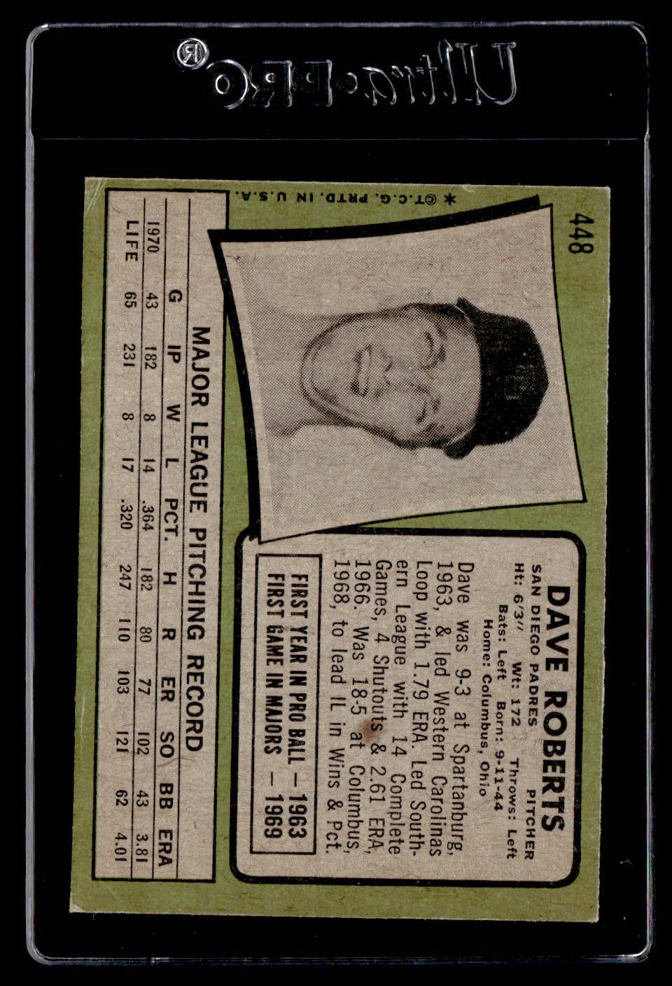 1971 Topps #448 Dave Roberts VG