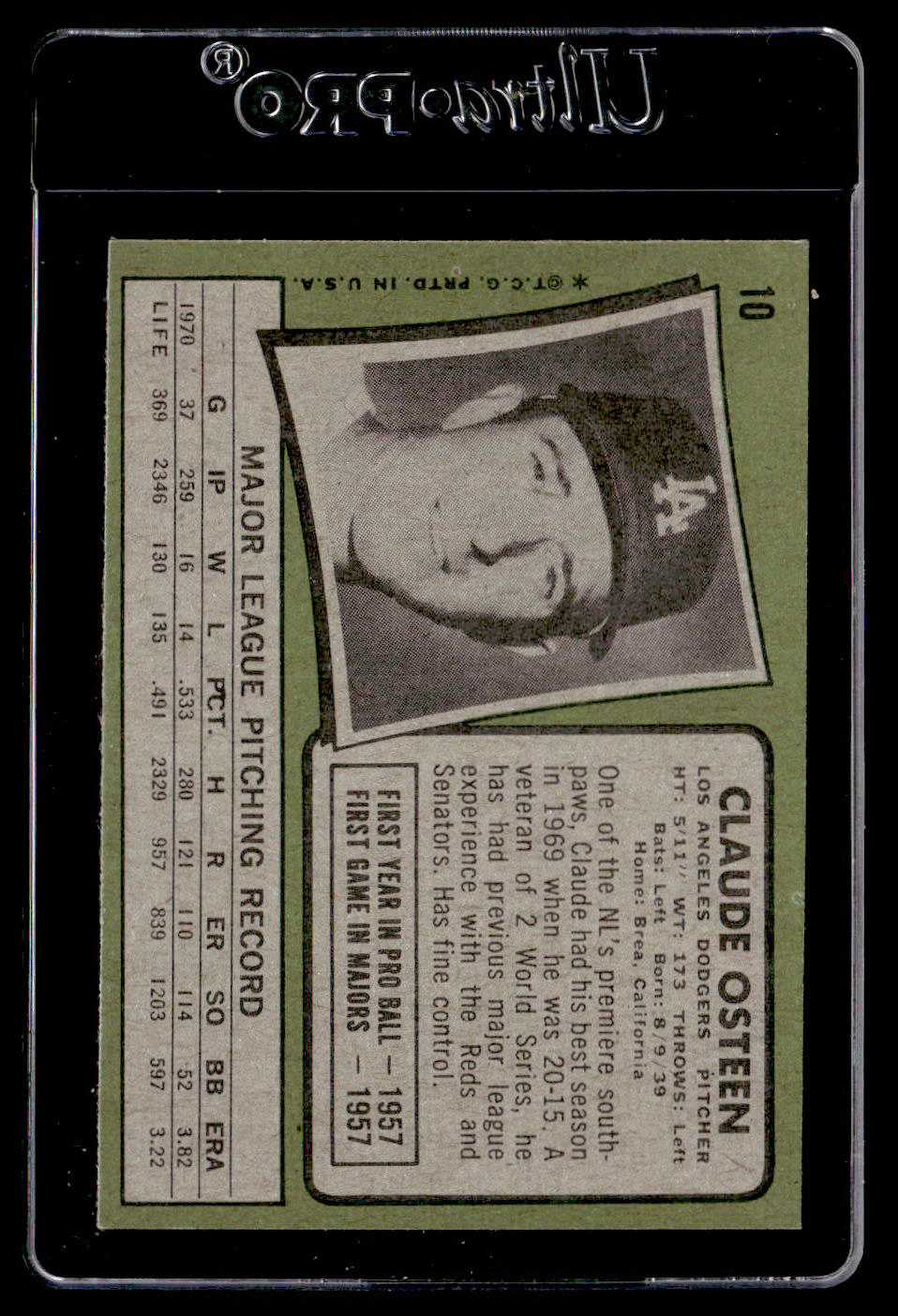 1971 Topps #10 Claude Osteen NMT