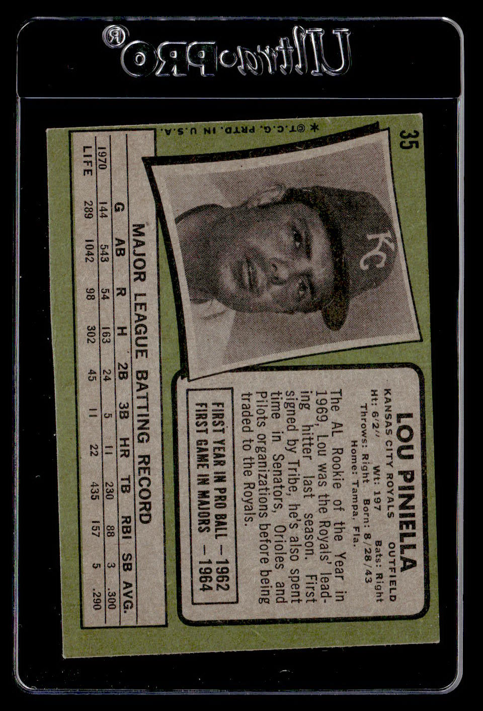 1971 Topps #35 Lou Piniella EXMT