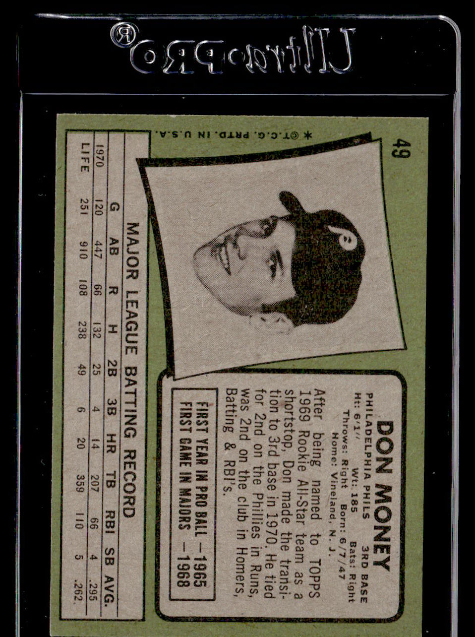 1971 Topps #49 Don Money EXMT