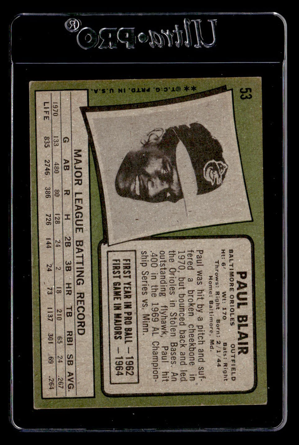 1971 Topps #53 Paul Blair EXMT