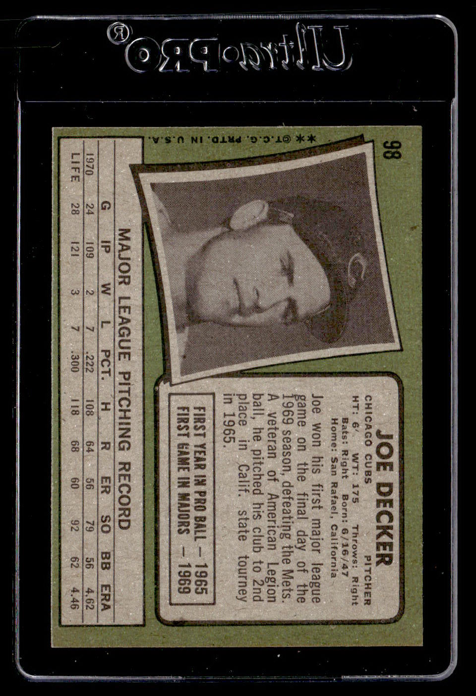 1971 Topps #98 Joe Decker EXMT