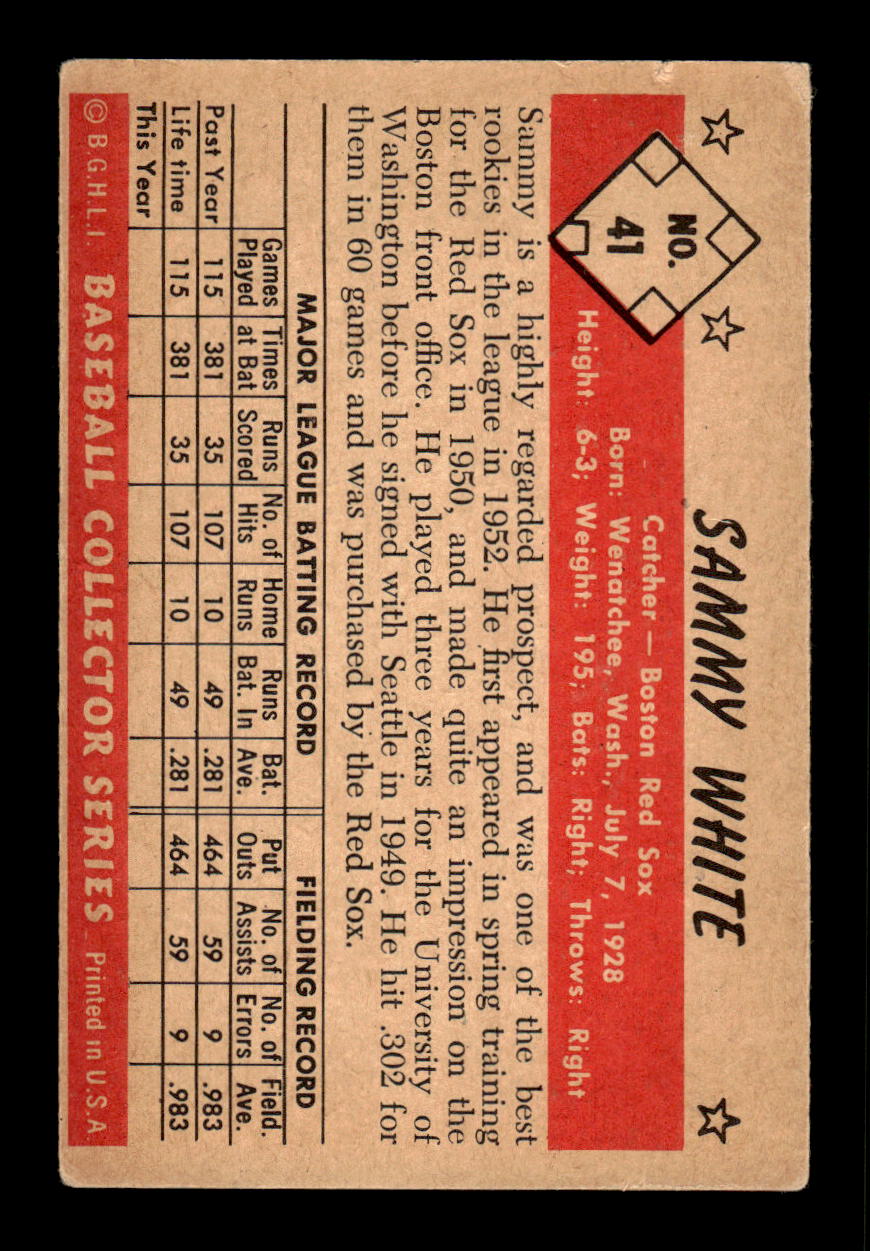 1953 Bowman Color #41 Sammy White Very Good HOF-10001513