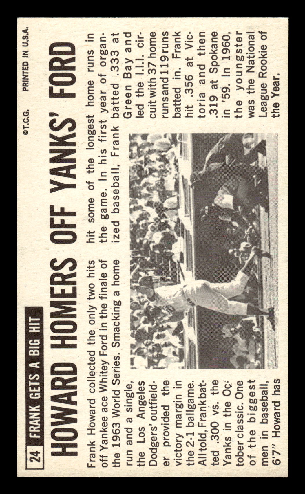 1964 Topps Giants #24 Frank Howard Excellent HOF-10001624