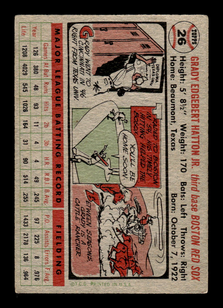 1956 Topps #26 Grady Hatton Very Good HOF-10002186