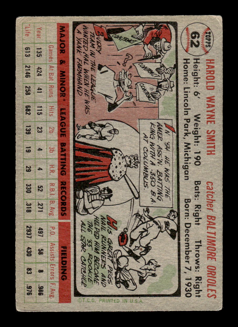 1956 Topps #62 Hal Smith Very Good HOF-10002214