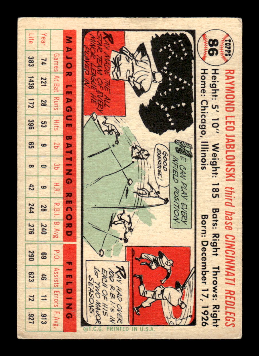 1956 Topps #86 Ray Jablonski Very Good HOF-10002232
