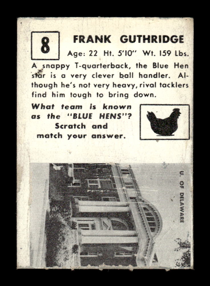 1951 Topps Magic #8 Frank Guthridge Very Good HOF-10002401