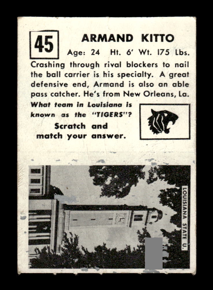 1951 Topps Magic #45 Armand Kitto Poor HOF-10002416