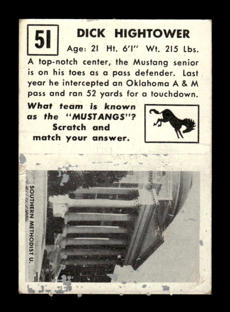 1951 Topps Magic #51 Dick Hightower Very Good HOF-10002419