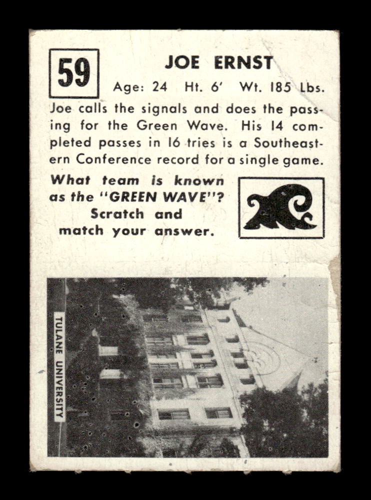 1951 Topps Magic #59 Joe Ernst Poor HOF-10002421