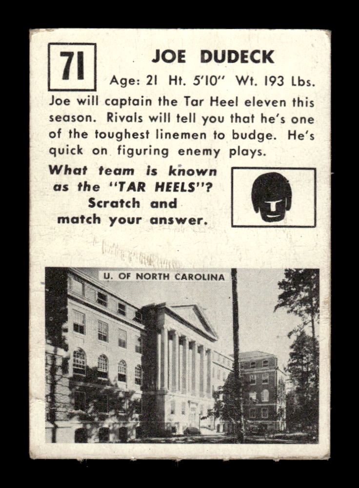 1951 Topps Magic #71 Joe Dudeck Very Good HOF-10002428