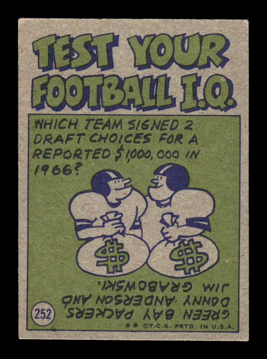 1972 Topps #252 George Farmer Very Good HOF-10002662