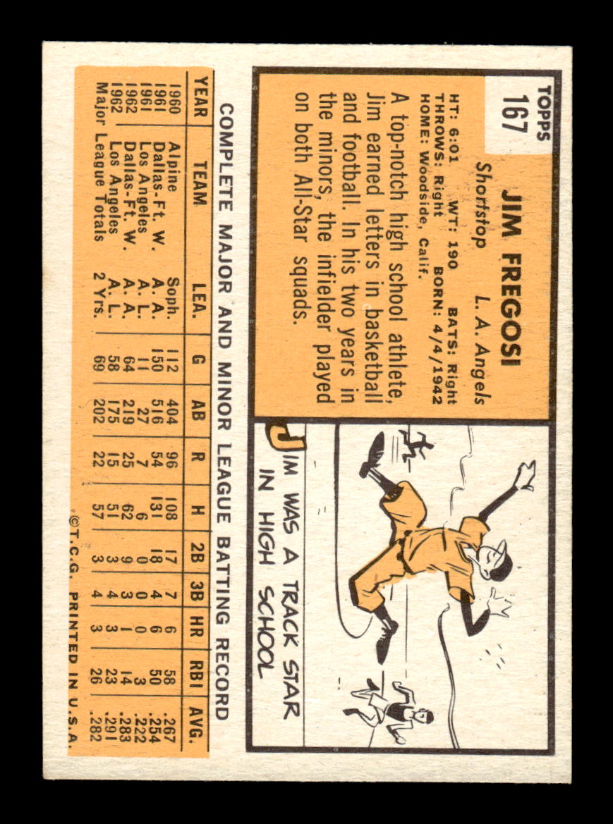 1963 Topps #167 Jim Fregosi Excellent HOF-10003400