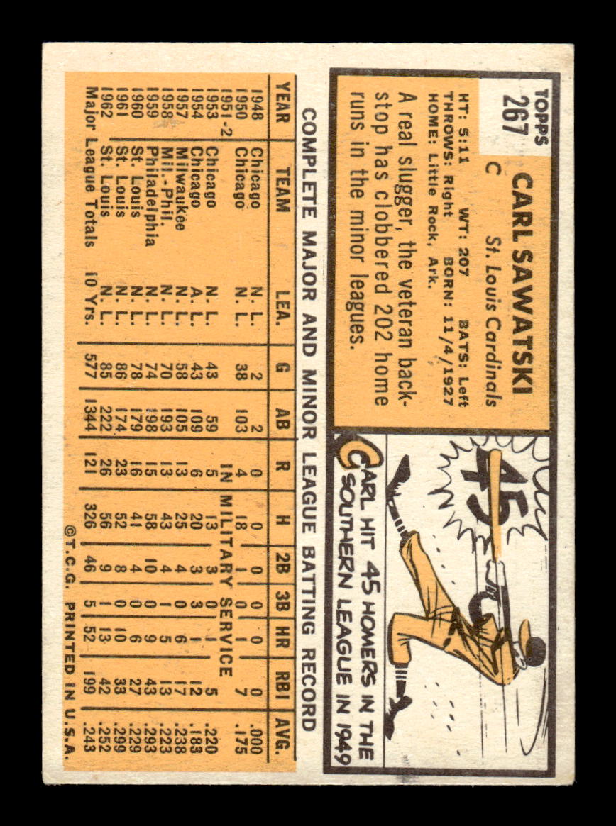 1963 Topps #267 Carl Sawatski Poor HOF-10003405