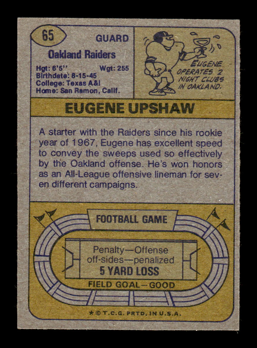 1974 Topps #65 Eugene Upshaw Excellent HOF-10003447