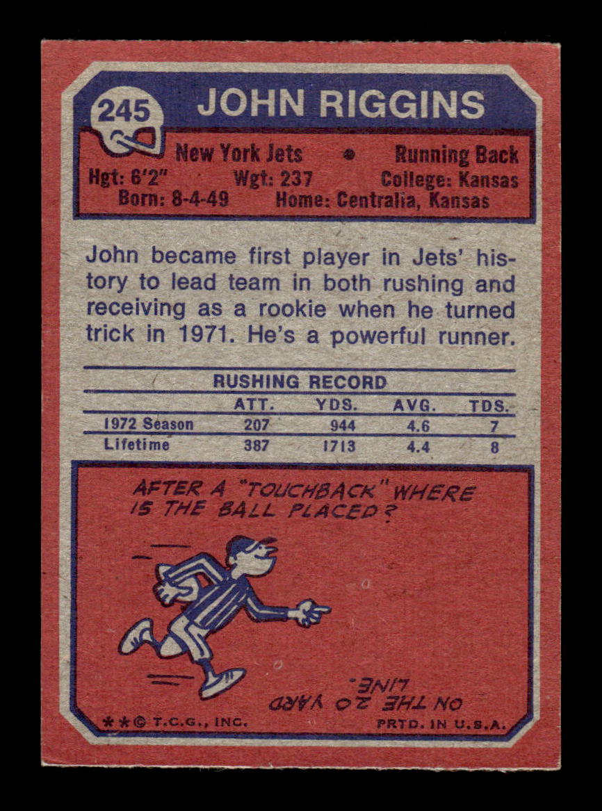 1973 Topps #245 John Riggins Excellent HOF-10003473
